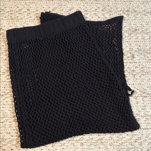 Black Knit Crochet swim coverup
